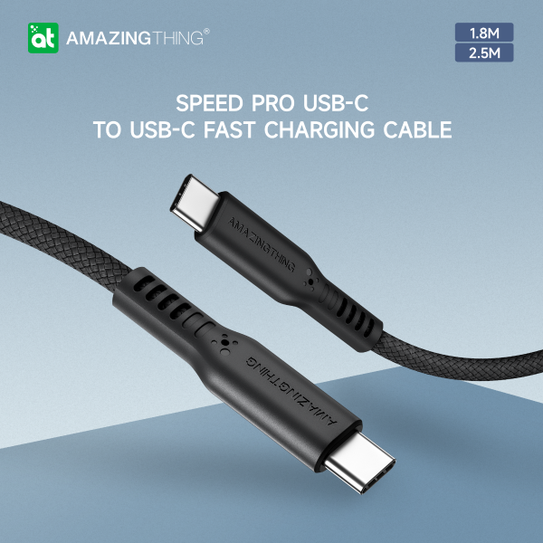 AMAZINGTHING 110cm 60W Thunder Pro USB-C to USB-C - Black