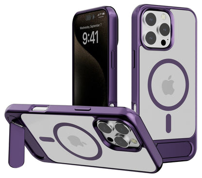 iPhone 16 Plus BLACKTECH X1 metallic with stand case (MagSafe Compatible) - Purple