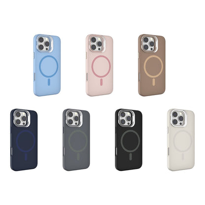 iPhone 16e BLACKTECH Y2 Liquid Silicone With Camera Stand (MagSafe Compatible) - Light Blue