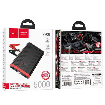 hoco. QS5 Refined intelligent emergency start-up power bank 6000mAh - black