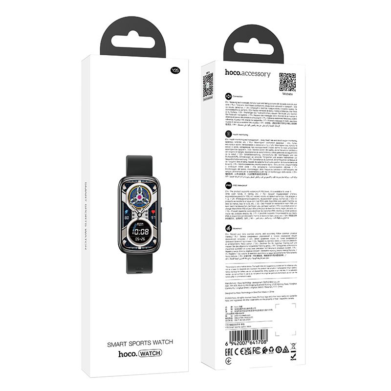 hoco. Y25 Smart sports watch - black