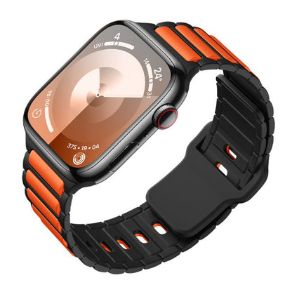hoco. iWatch WA31 Flexible series two-color silicone strap 38/40/41mm - black with orange