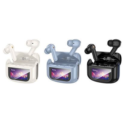 hoco. EQ21 Sandy true wireless ANC Active Noise Cancellation ENC touch screen BT headset - midnight black