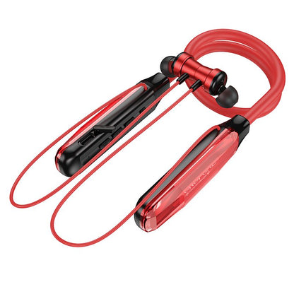 BOROFONE BE69 Crystal flash neck-mounted BT earphones - crystal red