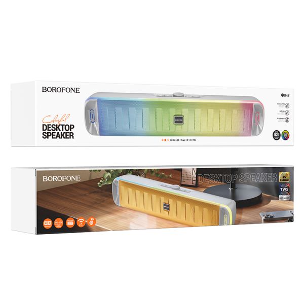 BOROFONE BR43 Colorful desktop BT speaker - gray