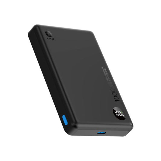 LITO LP08 10000mAh 15W Ultra Thin 5in1 Mag Power Bank (MagSafe Compatible) - Black
