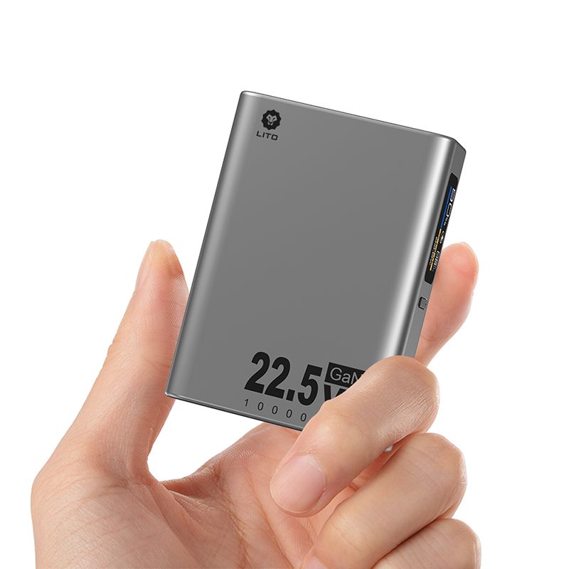 LITO LP05 GaN 10000mAh 22.5W Power Bank with LED display - Black