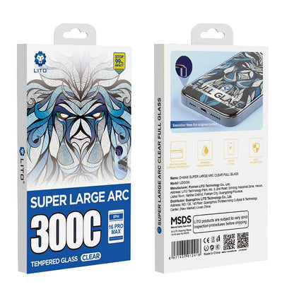 iPhone 13 / 13 Pro / 14 / 16e LITO LDG035 D MAX Clear 300C Big Curved Glass ESD Glue - Clear
