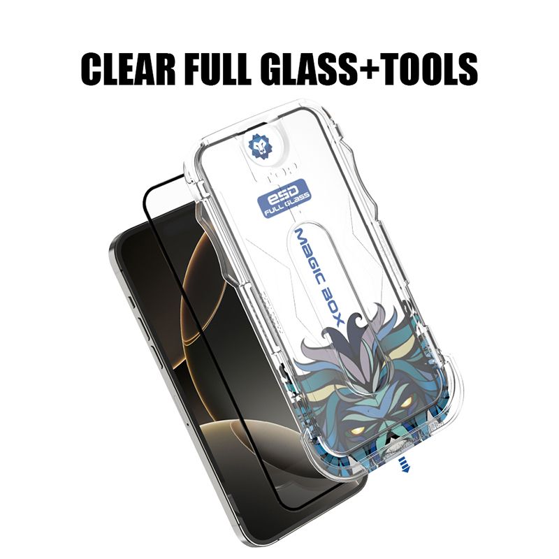 iPhone 15 Pro Max LITO D9 D CLEAR Full Glass With Tools ESD - Black