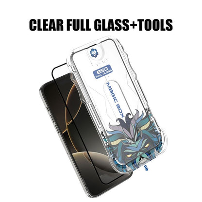 iPhone 13 / 13 Pro / 14 / 16e LITO LT - D9 D CLEAR Full Glass With Tools ESD - Black