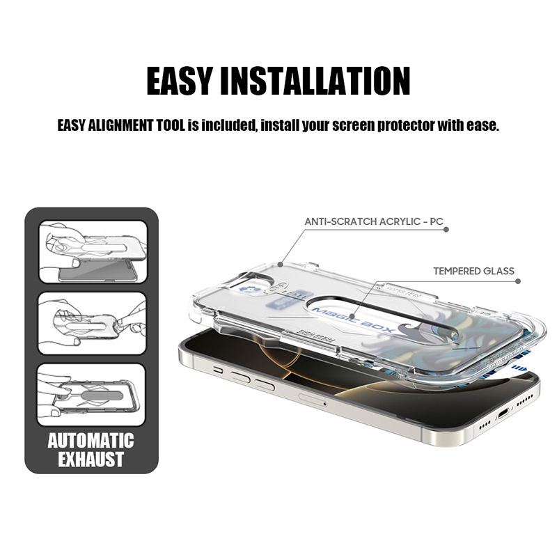 iPhone 15 Pro LITO D9 D CLEAR Full Glass With Tools ESD - Black