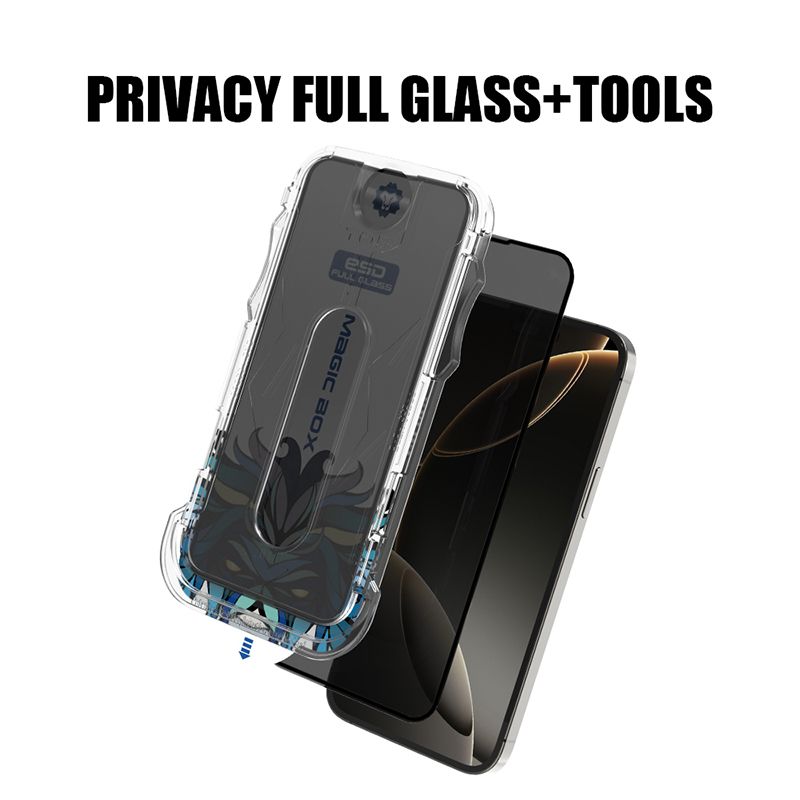 iPhone 16 LITO D10 D Privacy Full Glass With Tools - Black