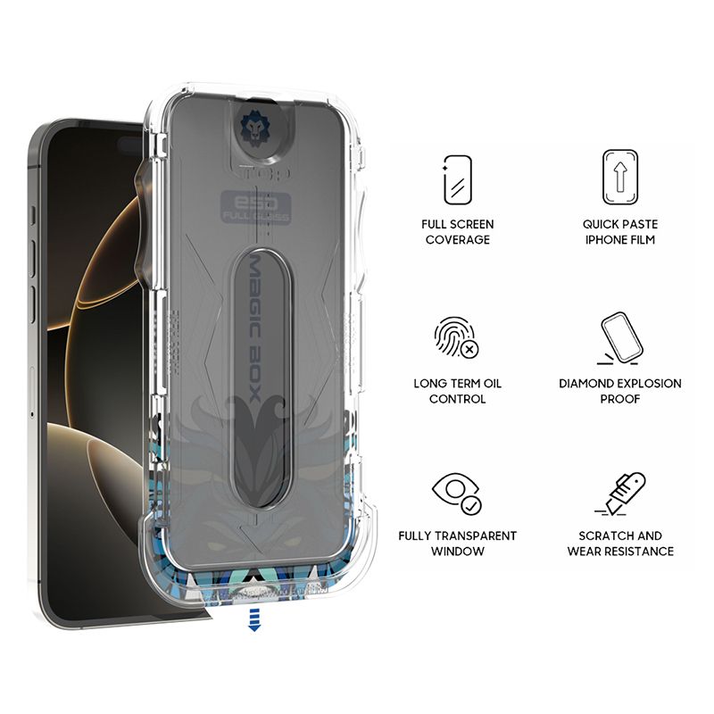 iPhone 16 LITO D10 D Privacy Full Glass With Tools - Black