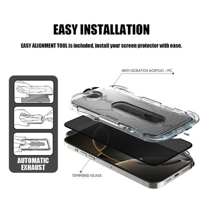 iPhone 16 LITO D10 D Privacy Full Glass With Tools - Black