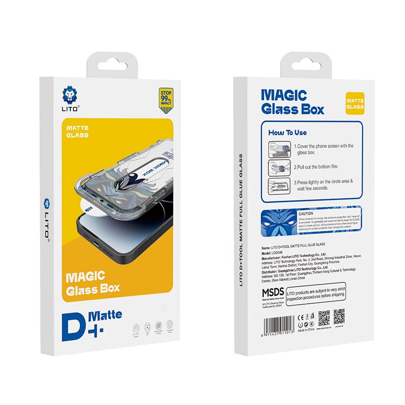 iPhone 16 LITO D11 D Matte Full Glass With Tools ESD - Black