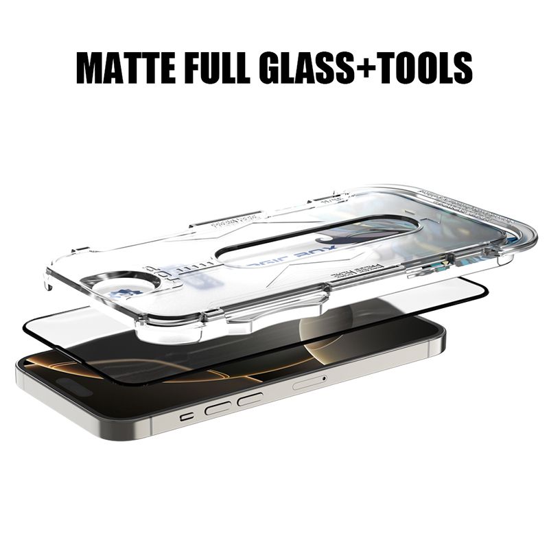 iPhone 13 / 13 Pro / 14 / 16e LITO LT - D11 D Matte Full Glass With Tools ESD - Black