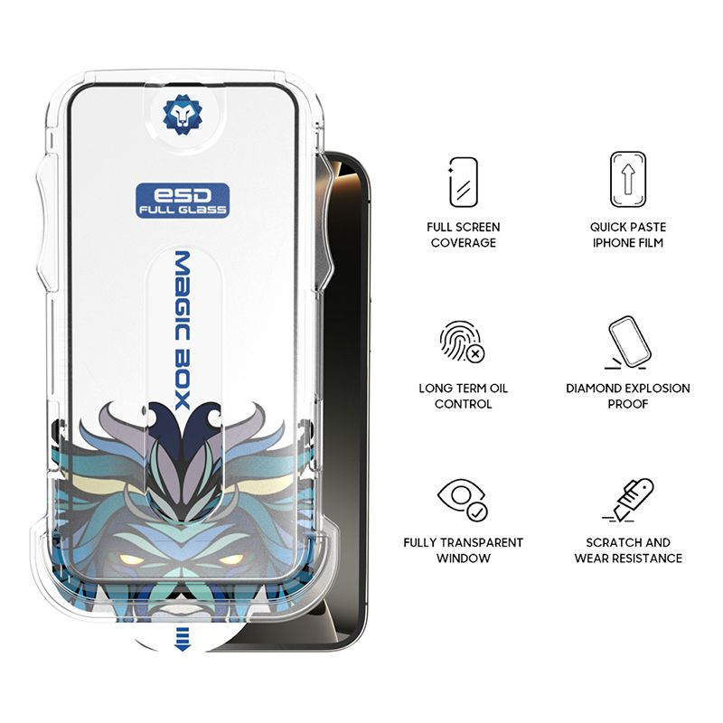 iPhone 13 / 13 Pro / 14 / 16e LITO LT - D11 D Matte Full Glass With Tools ESD - Black