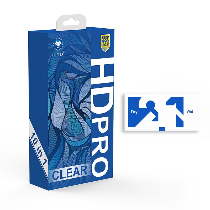 iPhone 15 Pro LITO D13 HD PRO Clear Full Glass Full Glue-ESD Glue - Black