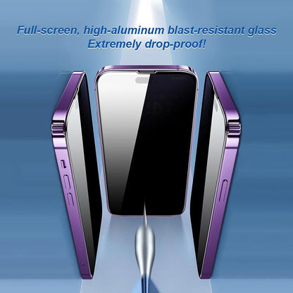 iPhone 13 / 13 Pro / 14 / 16e LITO LT - D15 HD PRO Privacy Full Glass Full Glue-ESD Glue - Black