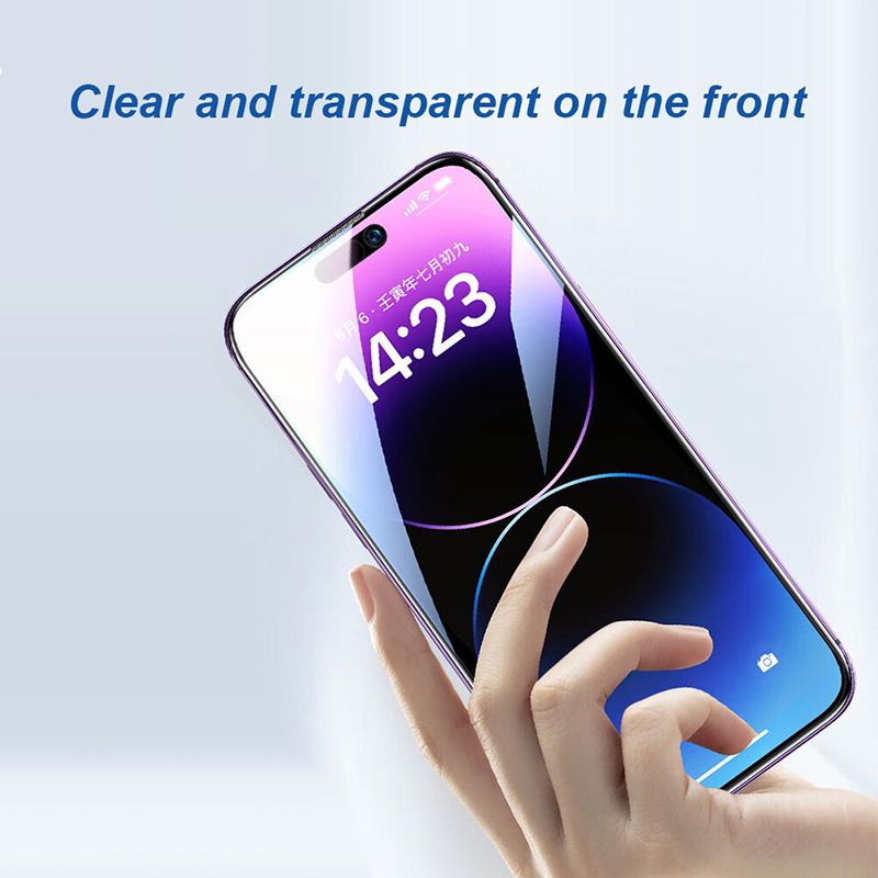 iPhone 13 / 13 Pro / 14 / 16e LITO LT - D15 HD PRO Privacy Full Glass Full Glue-ESD Glue - Black