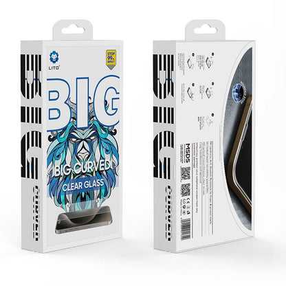 iPhone 13 / 13 Pro / 14 / 16e LITO LT - D19 Big curved 0.4mm Full Tempered Glass Screen Protector 5pcs - Clear