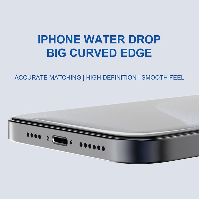 iPhone 16 Pro Max LITO D19 Big curved 0.4mm Full Tempered Glass Screen Protector - Clear
