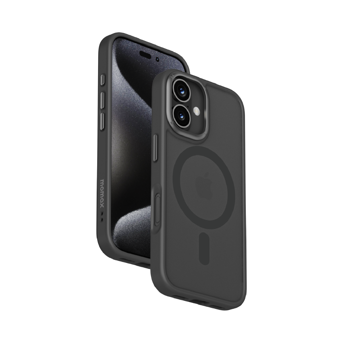 iPhone 16 Momax Hybrid Mag Case (MagSafe Compatible) - Black