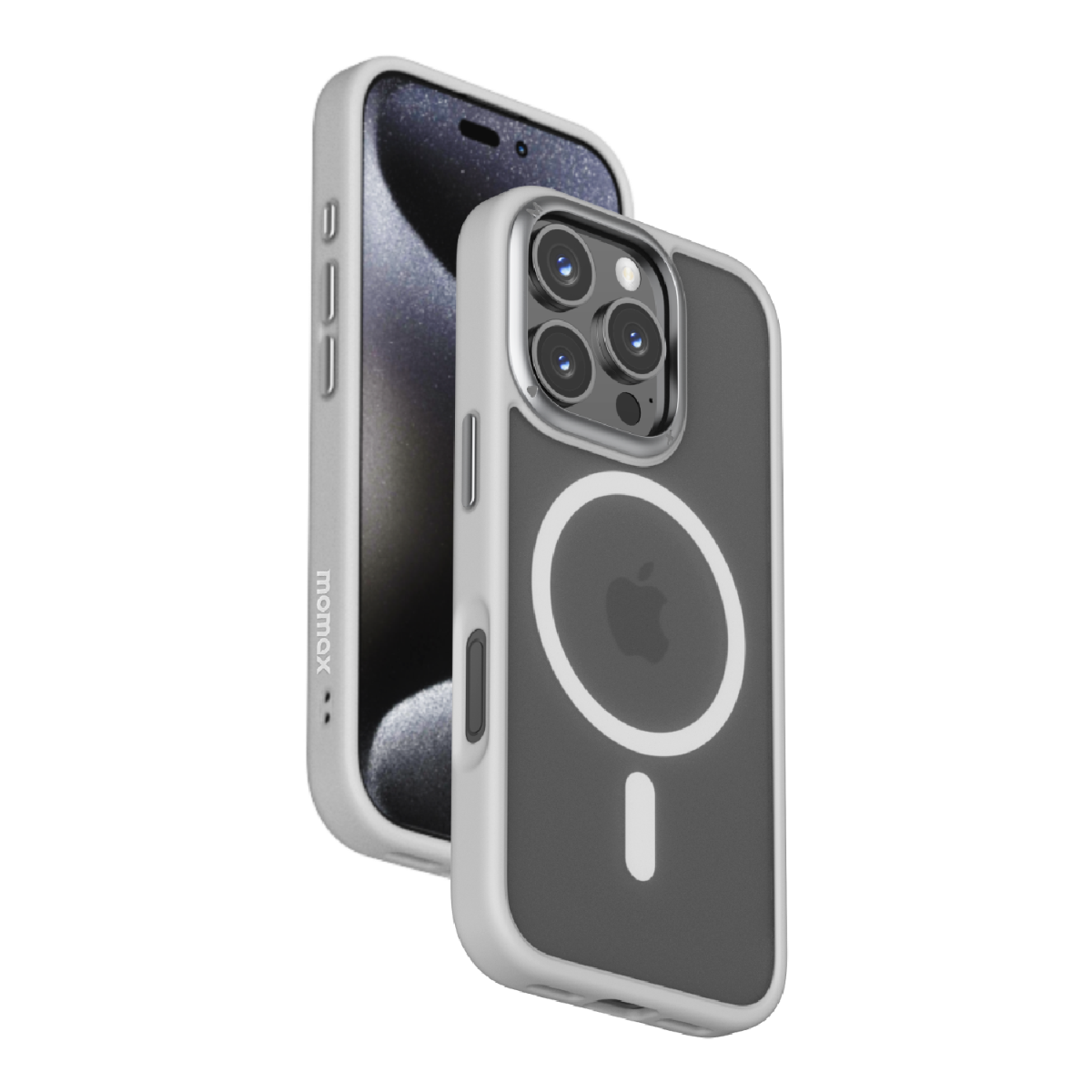 iPhone 16 Pro Max Momax Hybrid Mag Case (MagSafe Compatible) - Grey