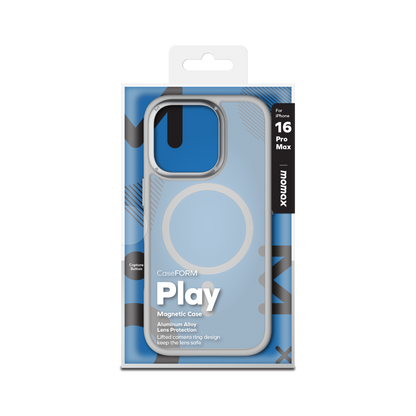 iPhone 16 Pro Max Momax Hybrid Mag Case (MagSafe Compatible) - Grey