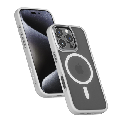 iPhone 16 Pro Max Momax Hybrid Mag Case (MagSafe Compatible) - Grey