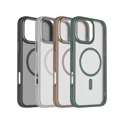 iPhone 16 Pro Max Momax Hybrid Mag Case (MagSafe Compatible) - Grey