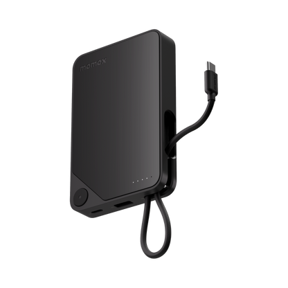 Momax 1-POWER 10000mah power bank with cable - Black