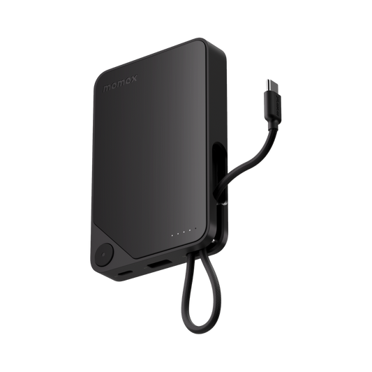 Momax 1-POWER 10000mah power bank with cable - Black