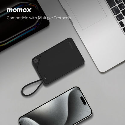 Momax 1-POWER 10000mah power bank with cable - Black