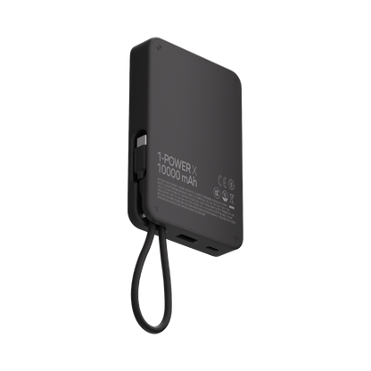 Momax 1-POWER 10000mah power bank with cable - Black