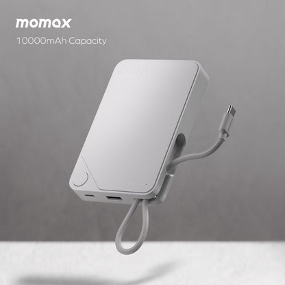 Momax 1-POWER 10000mah power bank with cable - White