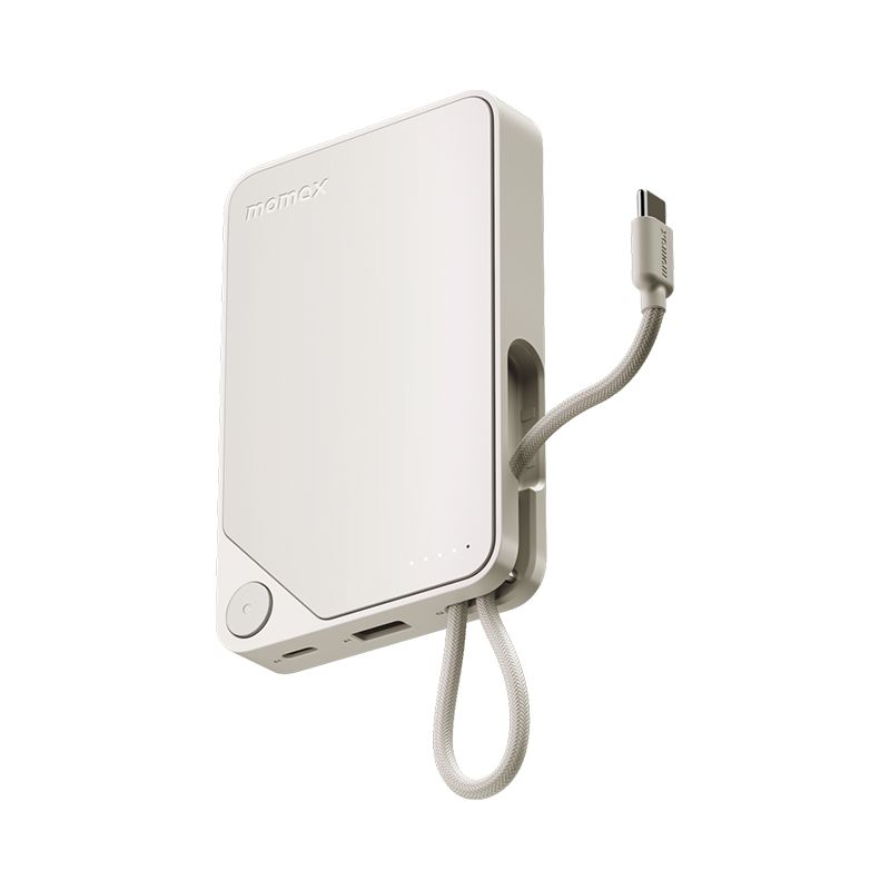 Momax 1-POWER 10000mah power bank with cable - White