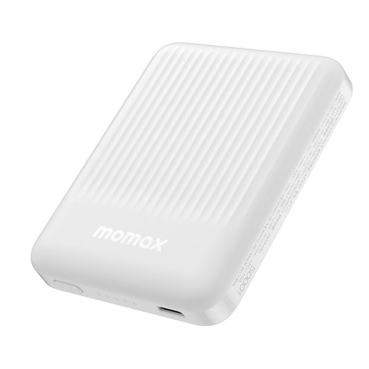 Momax Q.Mag Minimal 5000mAh Mag Wireless Battery (MagSafe Compatible) - White