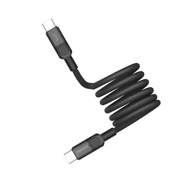 Momax Mag.Link Magnetic USB-C to USB-C cable 60w 1M - Black
