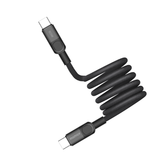 Momax Mag.Link Magnetic USB-C to USB-C cable 60w 1M - Black