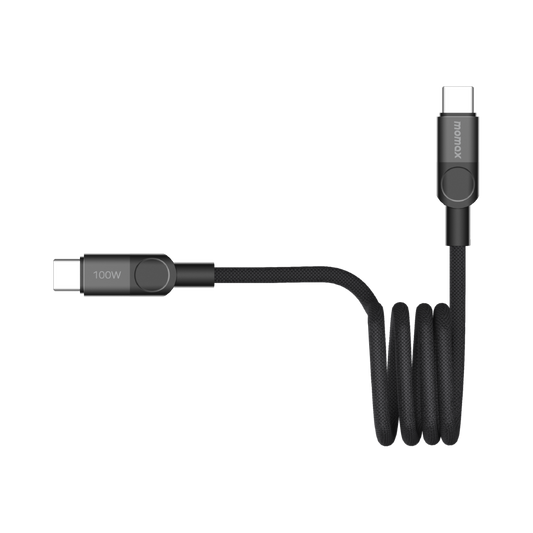 Momax Mag.Link Magnetic USB-A to USB-C cable 66w - Black