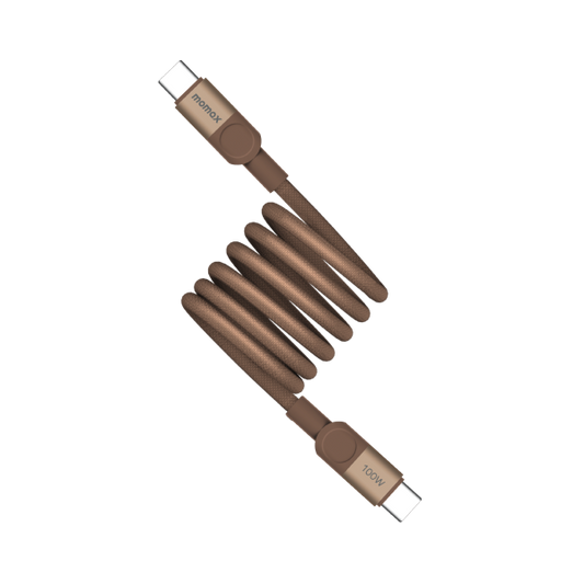 Momax Mag.Link Magnetic USB-C to USB-C cable 100w 1M - Gold