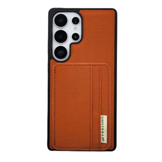 Samsung Galaxy S25 Ultra Simply Roar Fabric Stand Case - Orange