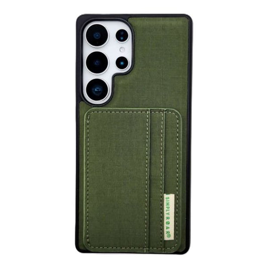 Samsung Galaxy S25 Ultra Simply Roar Fabric Stand Case - Green