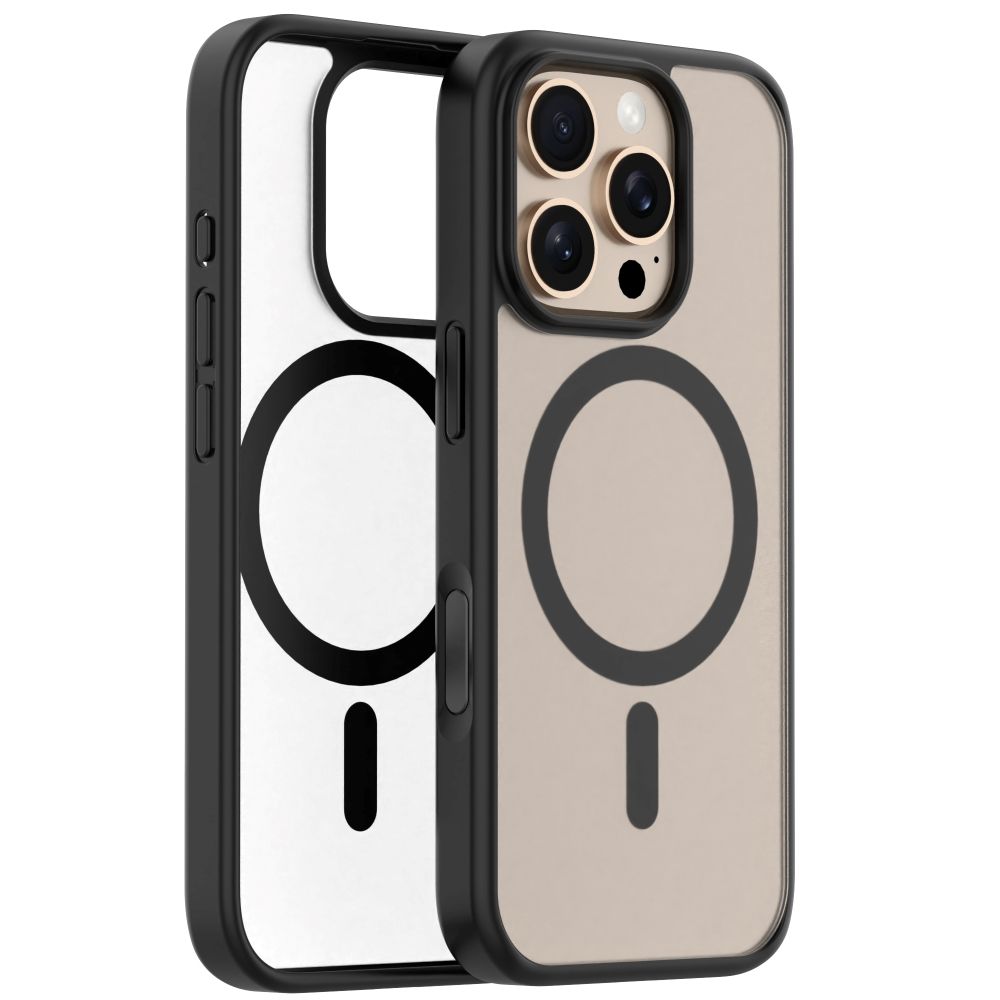 iPhone 16 Plus Simply Roar Haptic Button Matte Case (MagSafe Compatible) - Black