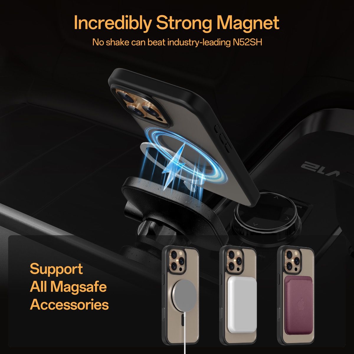 iPhone 16 Plus Simply Roar Haptic Button Matte Case (MagSafe Compatible) - Black