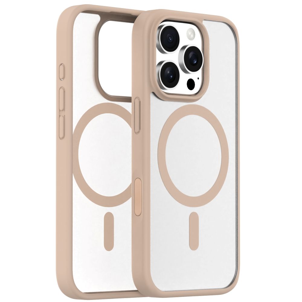 iPhone 16 Plus Simply Roar Haptic Button Matte Case (MagSafe Compatible) - Sand Beige