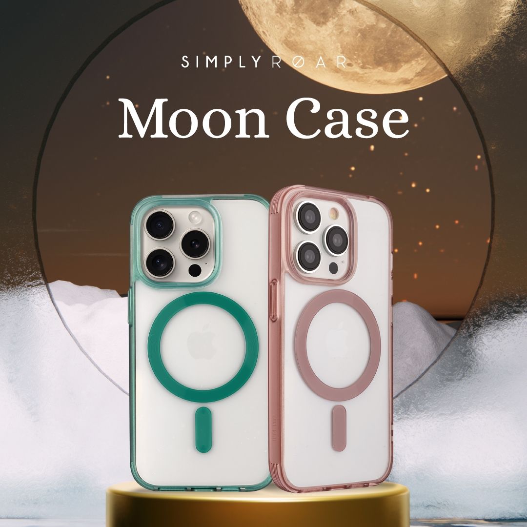 iPhone 16 Plus Simply Roar Moon Case (MagSafe Compatible) - Aqua Blue