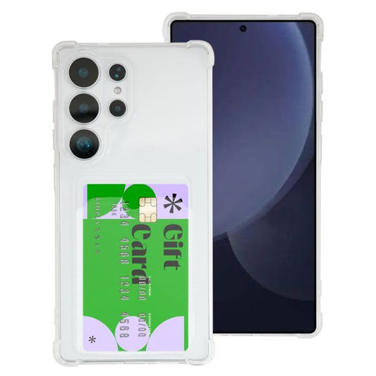 Samsung Galaxy S25 Ultra Simply Roar Armor Card Pocket Clear Case - Clear