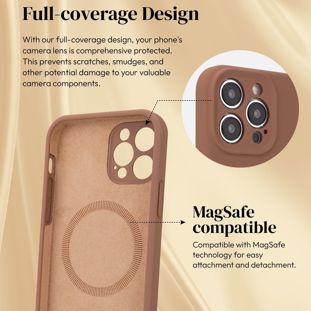 iPhone 16 Pro Simply Roar Hyper Silicone Case (MagSafe Compatible) - Light Brown